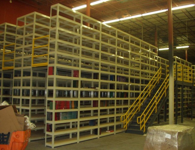 Pic Rivet Style Shelving Mezzanine for Dot Com
